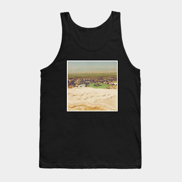 Beautiful Palm Trees Photography design with blue sky and swimming pool holiday vibes Tank Top by BoogieCreates